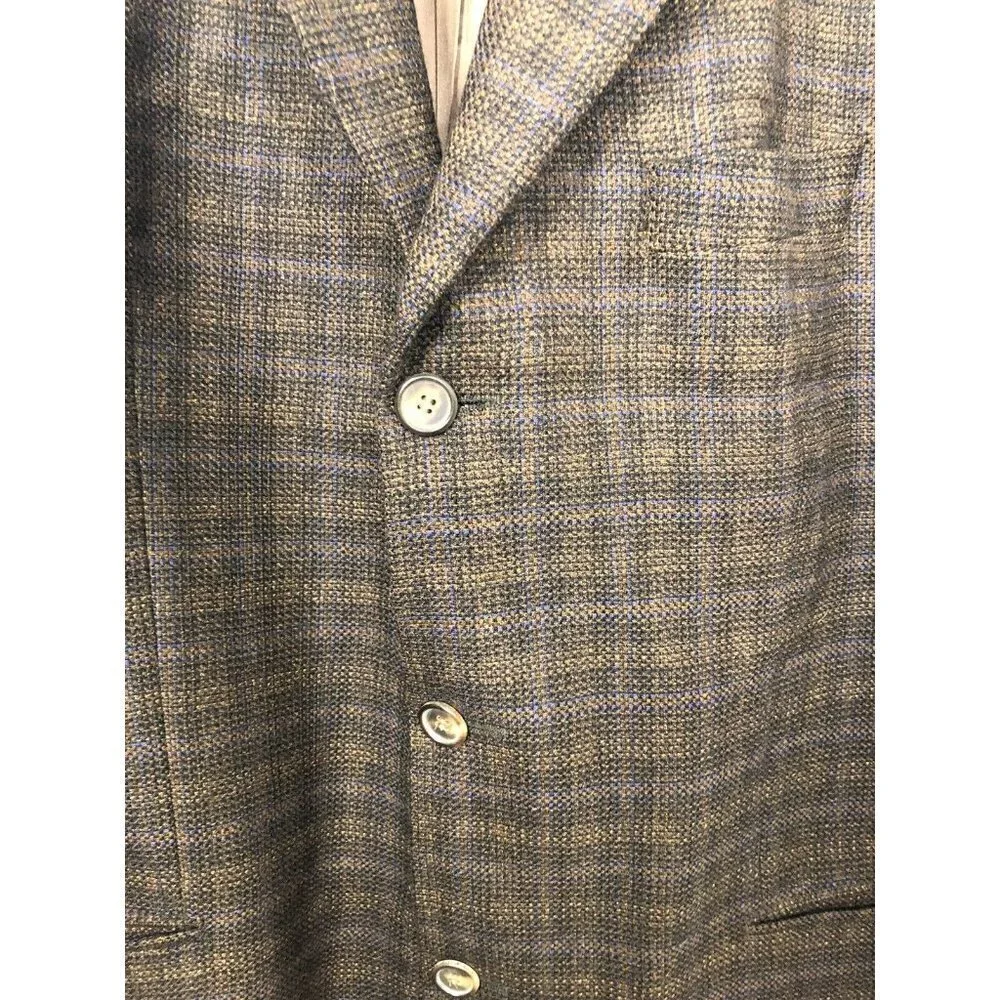 Hugo Boss Lambswool 42 Brown Wool‎ Check Blazer Sports Coat